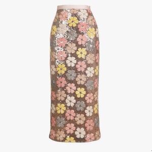 Celia B Allium Sequin Midi Skirt - Cream multi, sz M  - NWT